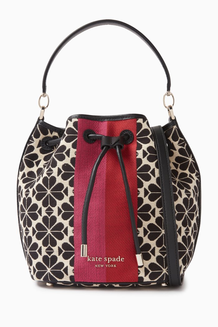 

Spade Flower Bucket Bag in Jacquard, Neutral