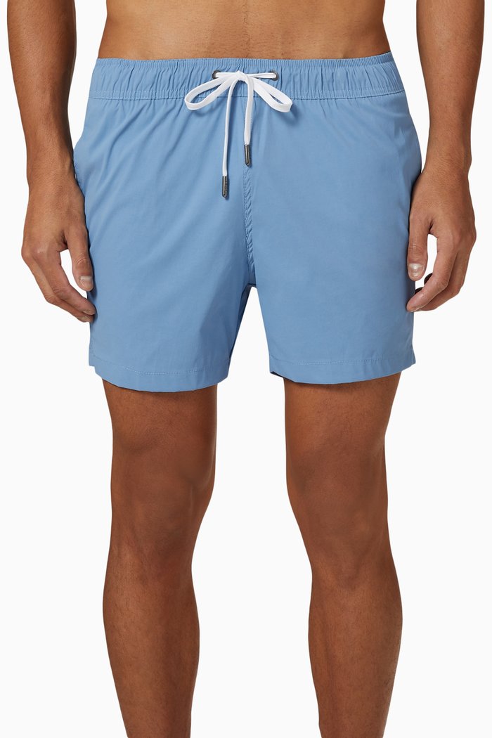 Charles 5 Swim Trunks in Nylon, Blue
