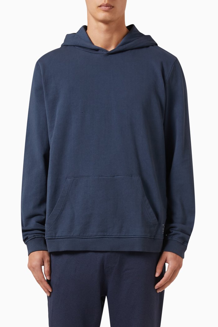 

Garment Dyed Hoodie in French Terry, Blue