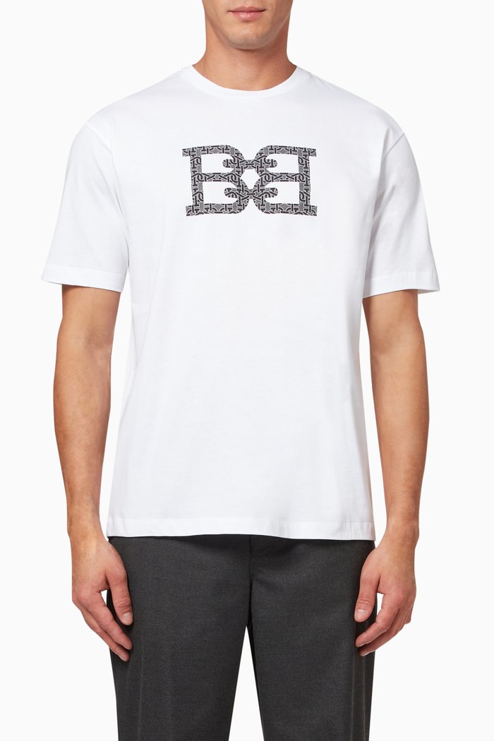 

B-Chain T-shirt in Cotton Jersey, White