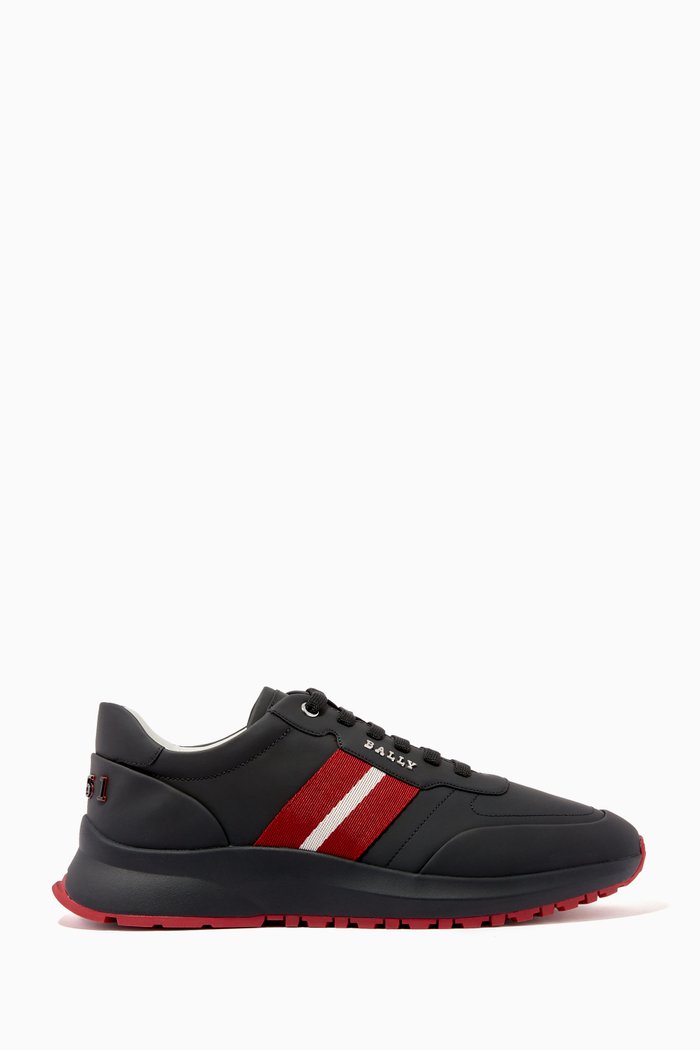 Daryn Sneakers in Mesh & Leather, Black
