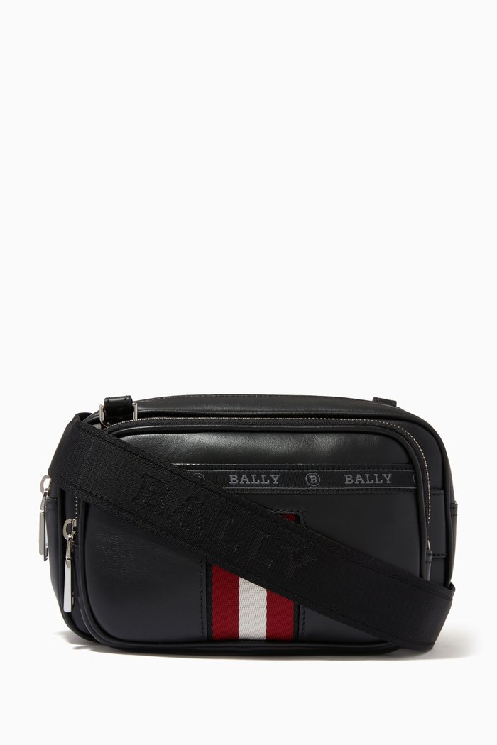 

Hadd Crossbody Bag in Leather, Black