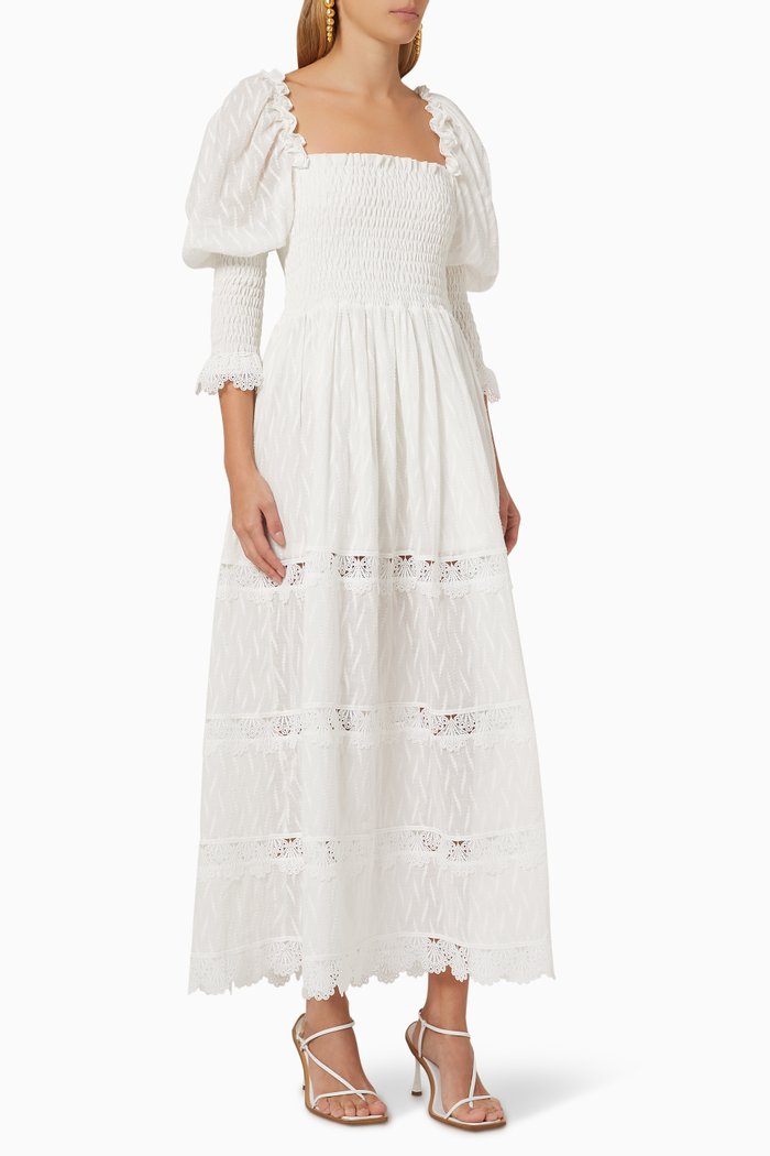 

Bianche Maxi Dress in Cotton, White