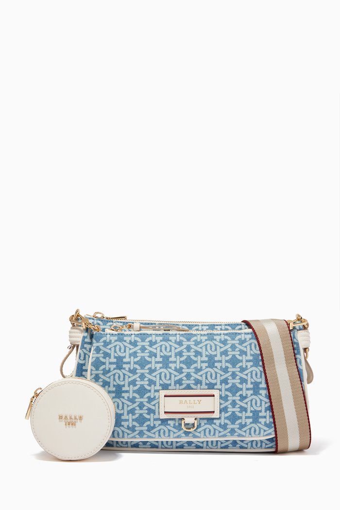 

Elenia Minibag in Monogram Denim, Multicolour