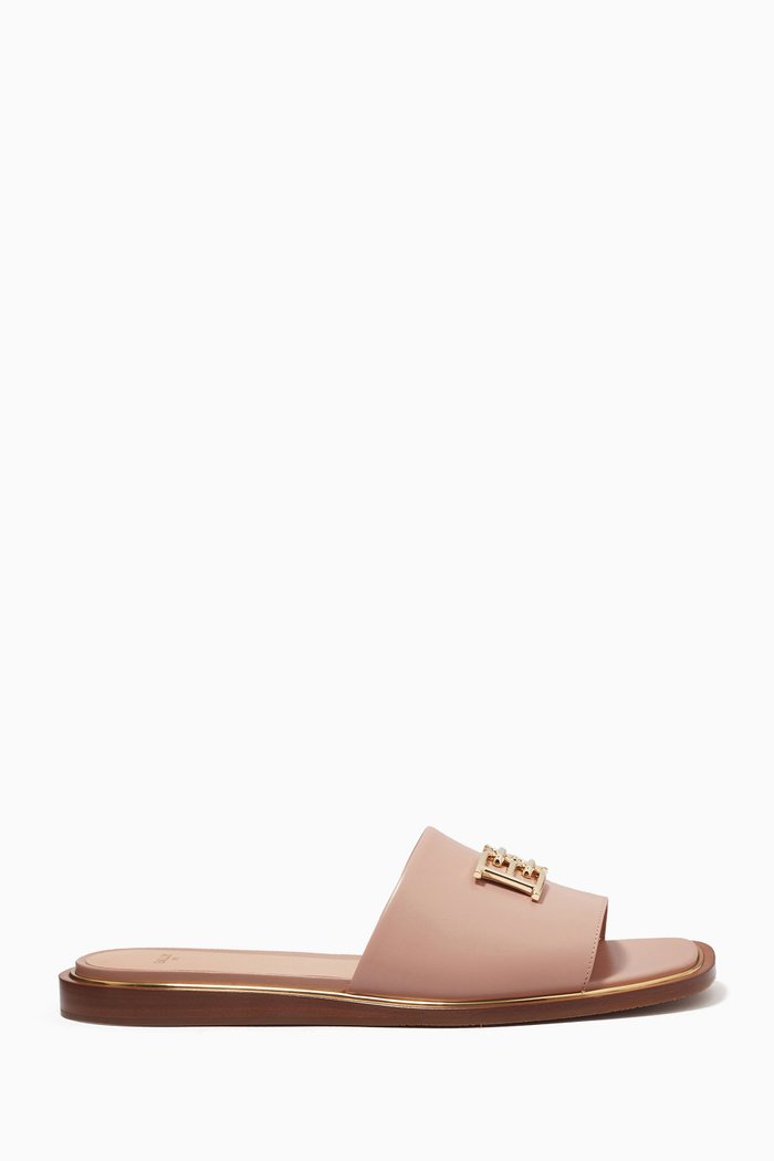 

Eloise Slides in Leather, Neutral