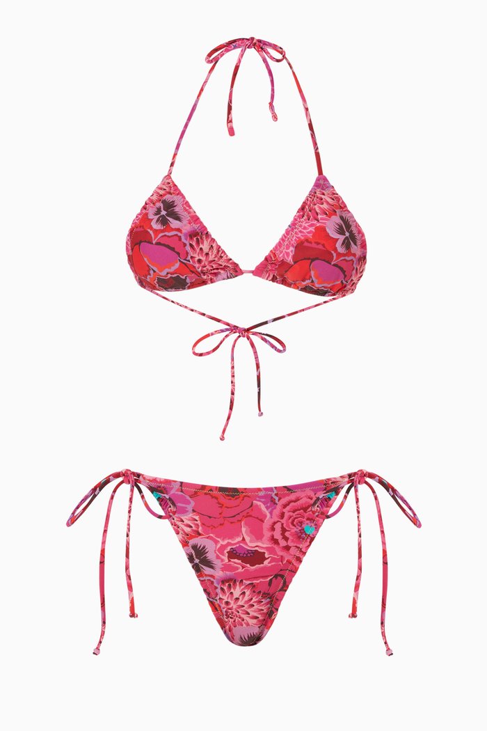 

Concetta Bikini Set in Stretch Nylon, Pink