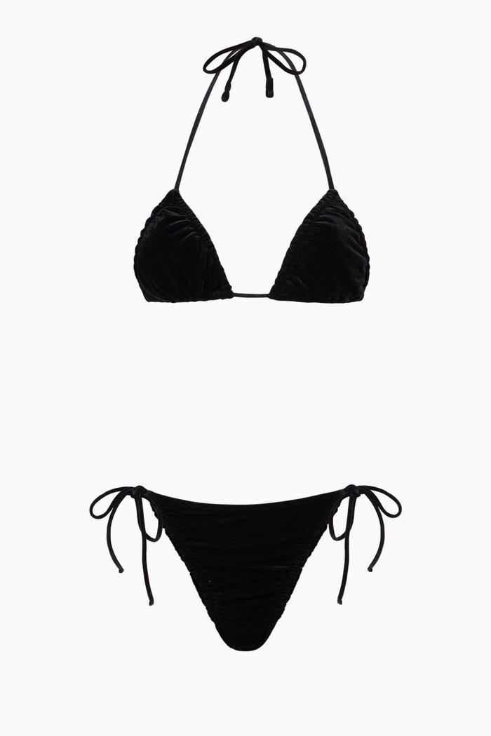 

Concetta Bikini Set in Stretch Nylon, Black