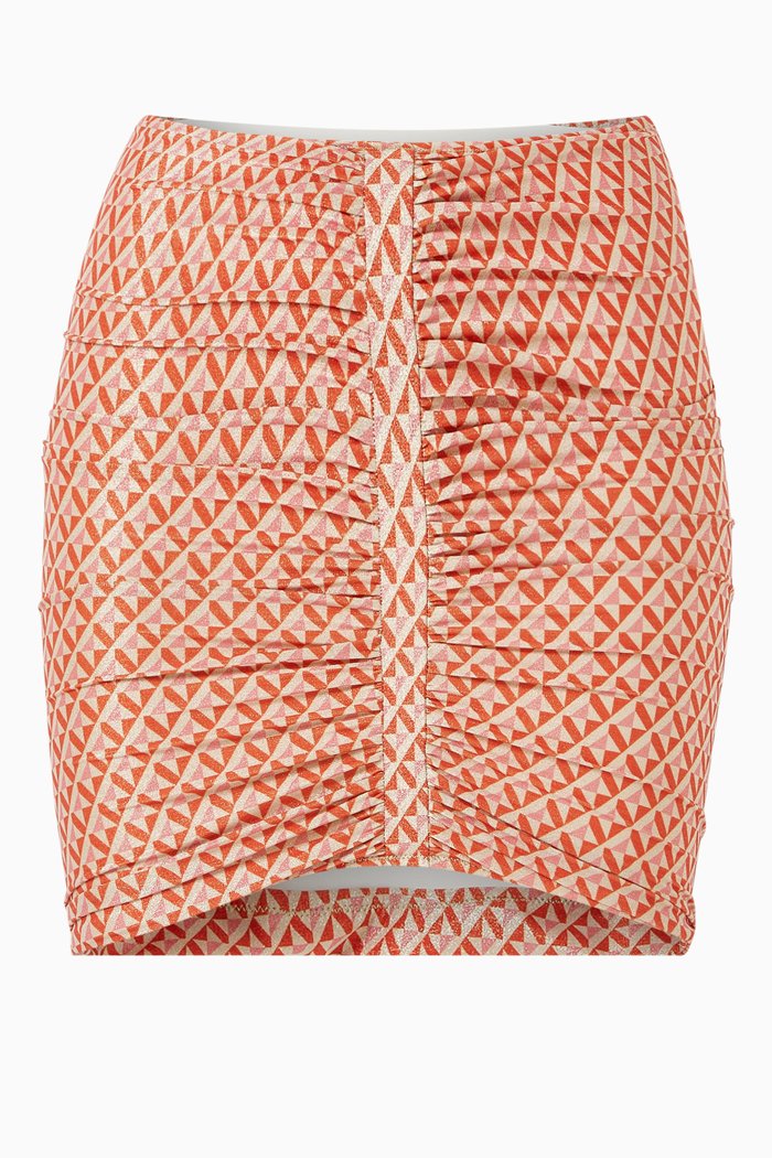 

Geraldina Scrunch Skirt in Lamé, Multicolour