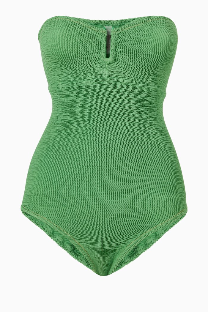 

La Sciura One-piece Swimsuit in Stretch Crinkle Nylon, Green