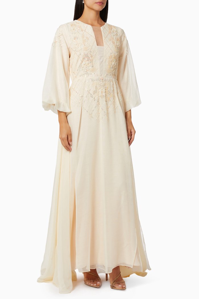 

Embroidered Kaftan, Neutral
