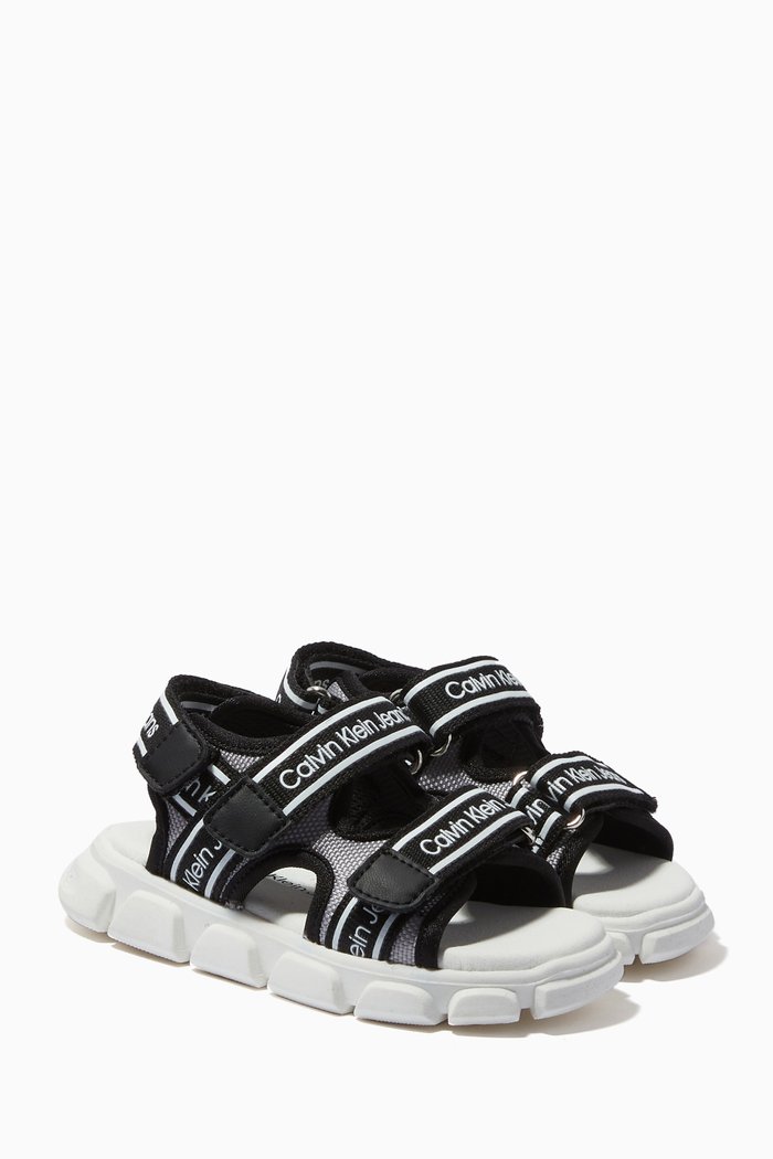 

Velcro Sandals in Technical Fabric, Black