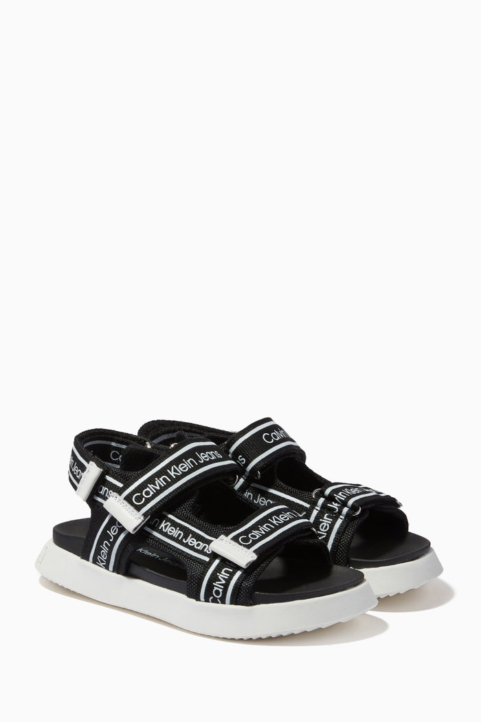 

Velcro Sandals in Technical Fabric, Black