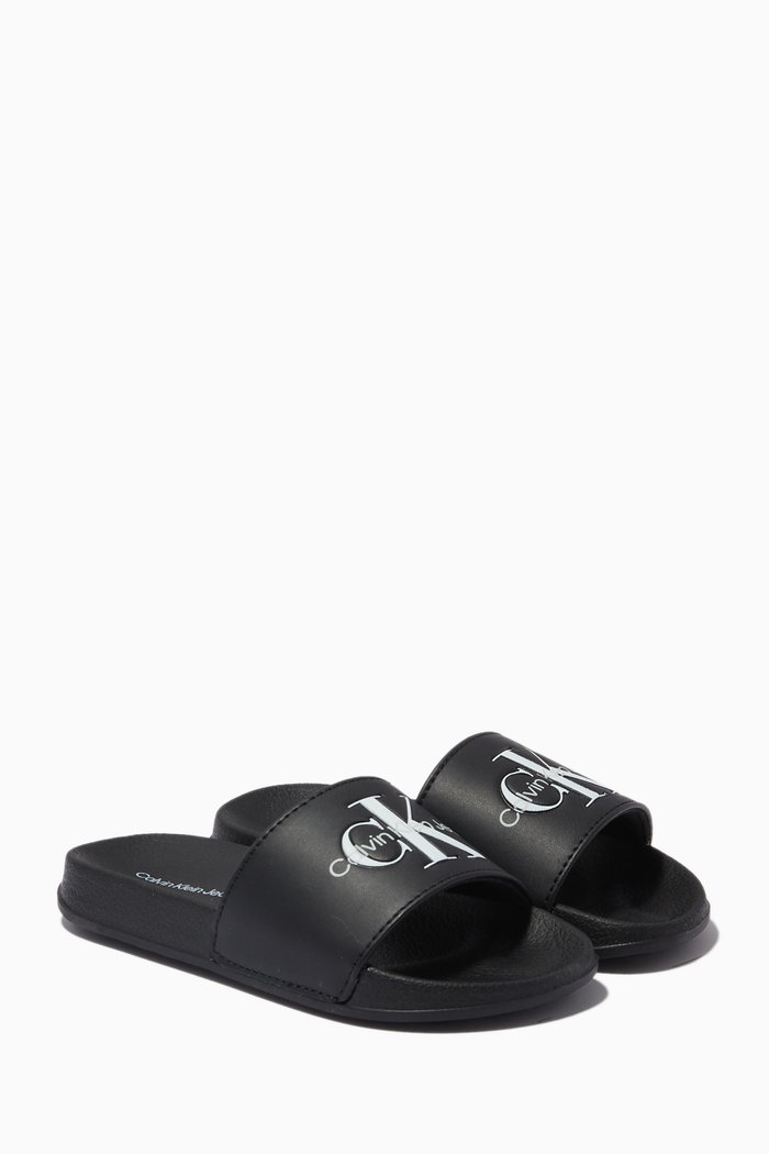 

Logo Pool Slides in Rubber, Black