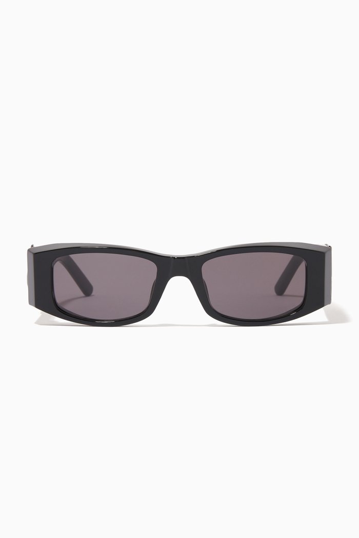 

Angel Rectangular Sunglasses in Acetate, Black
