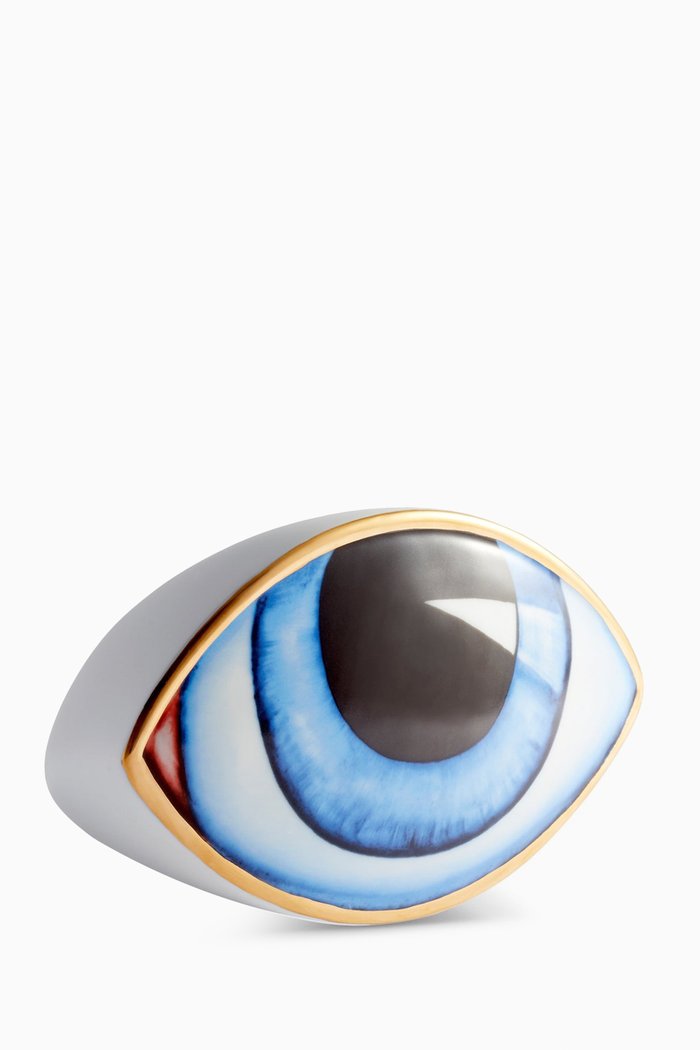 

Lito Eye Paperweight in 24kt Gold & Porcelain, White