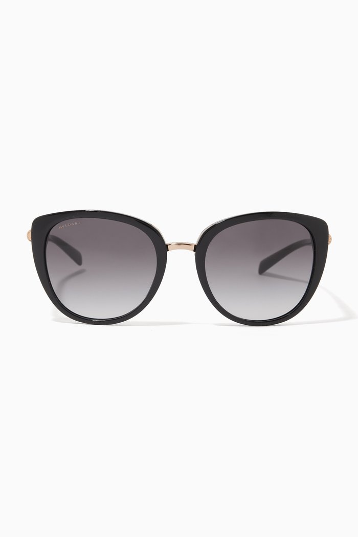 

Round Sunglasses in Acetate, Black