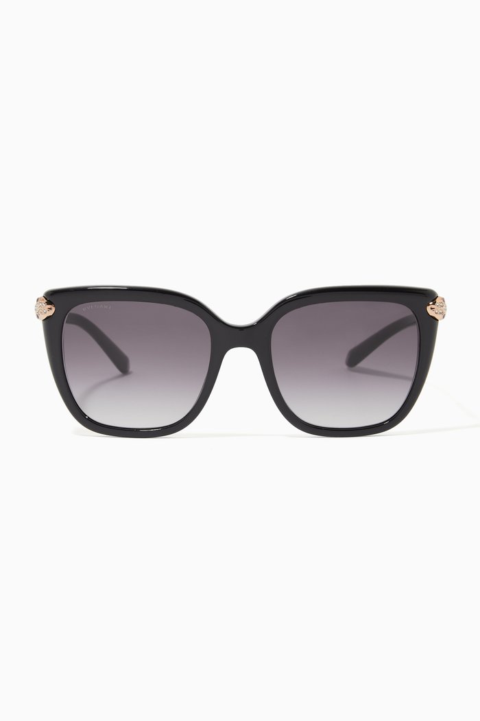 

Square Sunglasses in Acetate, Black