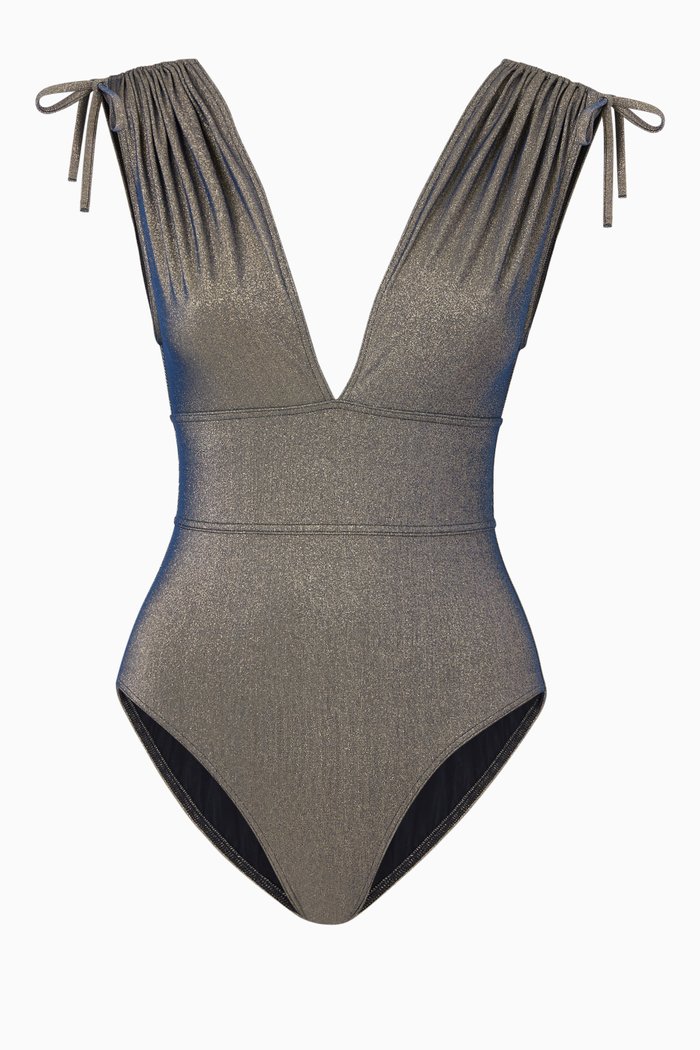 

Nadia Lurex Maillot One Piece Swimsuit, Gold