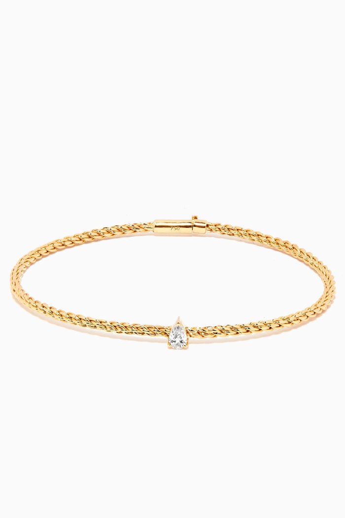 

Rope Diamond Bangle in 18kt Yellow Gold