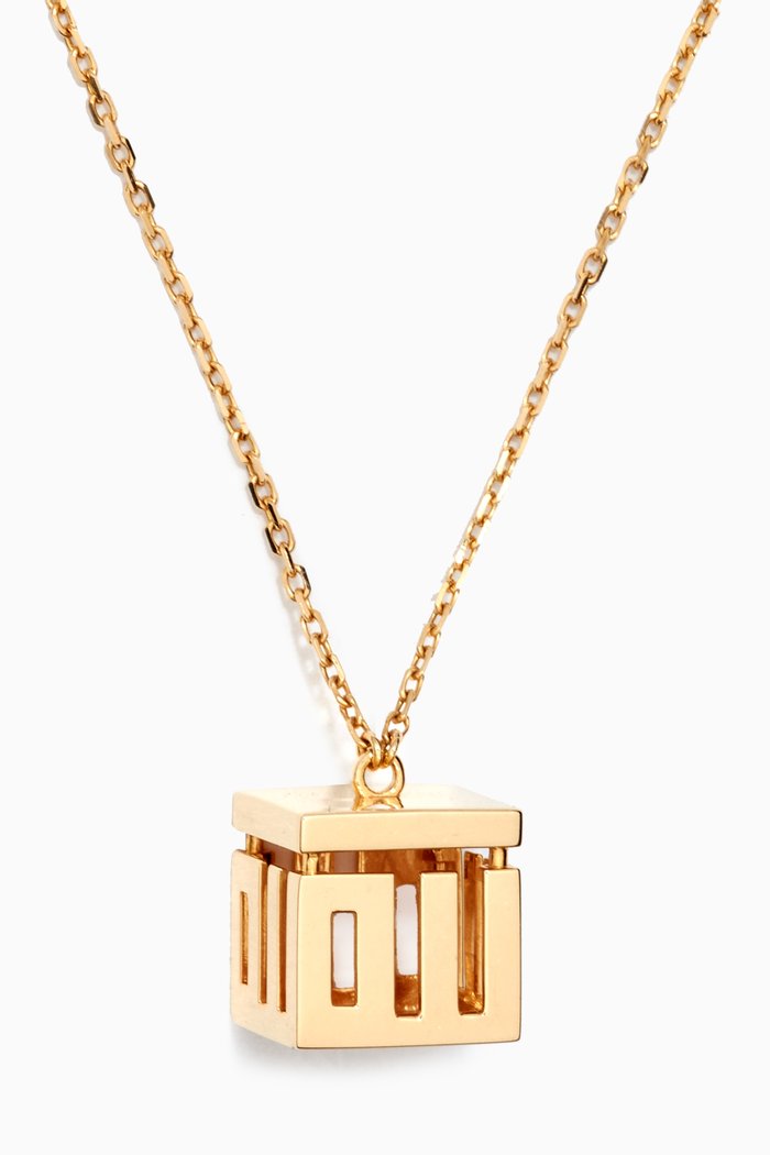 

Small Allah Cube Diamond Necklace in Yellow Gold