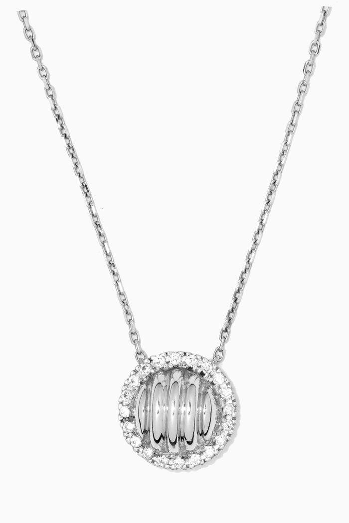 

Diamond Pendant Necklace in 18kt White Gold