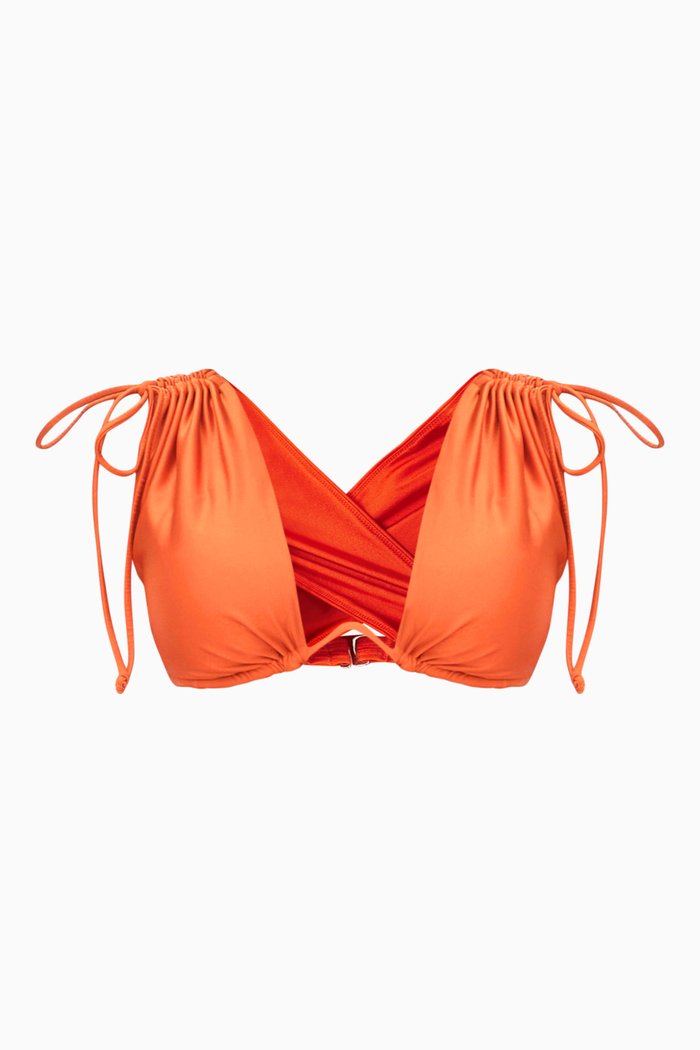 

Menasa Bikini Top in Stretch Nylon, Orange
