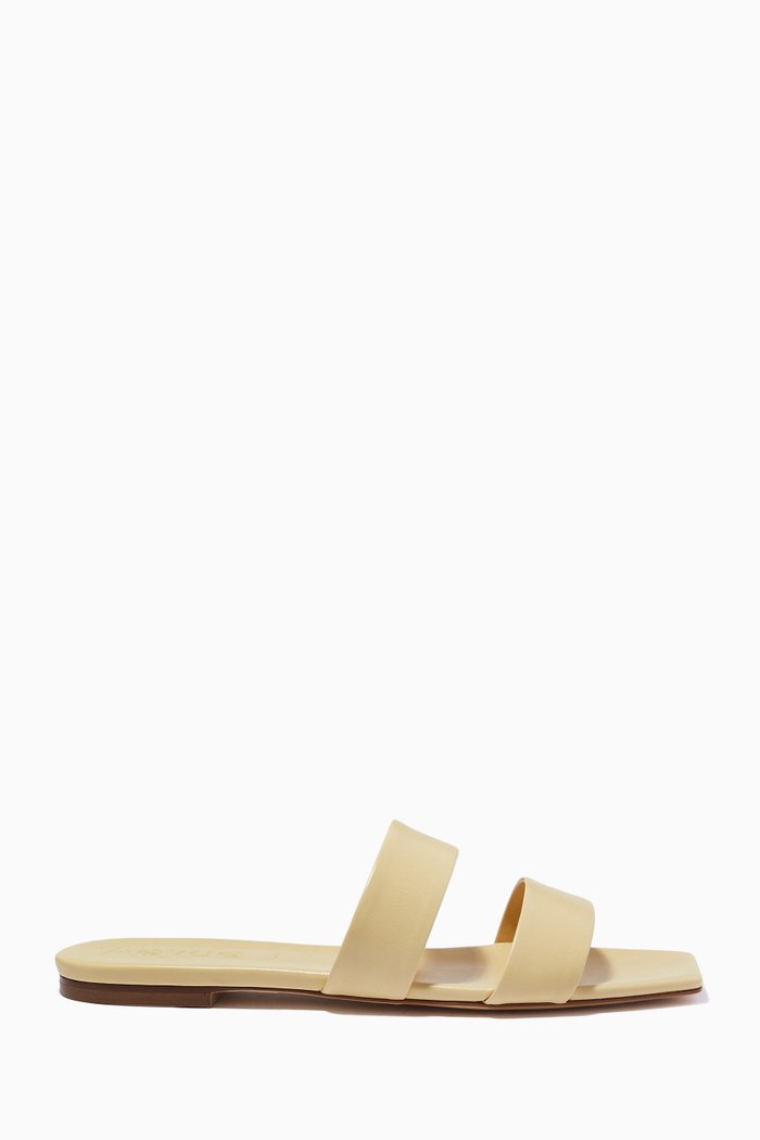 

Ilse Slide Sandals in Nappa, Neutral