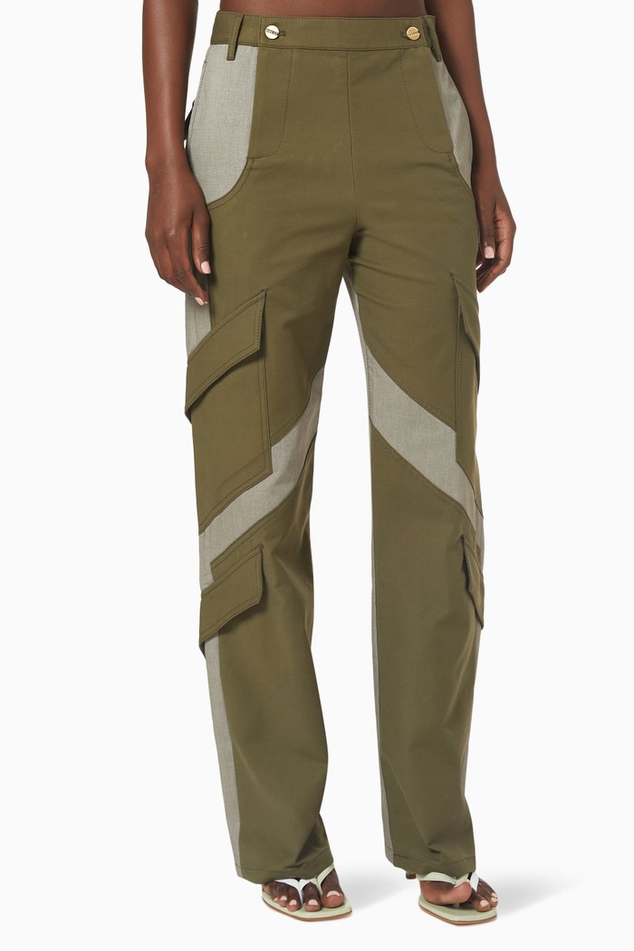 

Tilt Seam Cargo Pants in Cotton, Brown