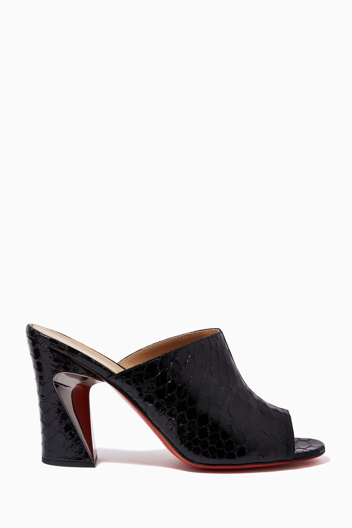 

Sandals in Python-embossed Nappa, Black