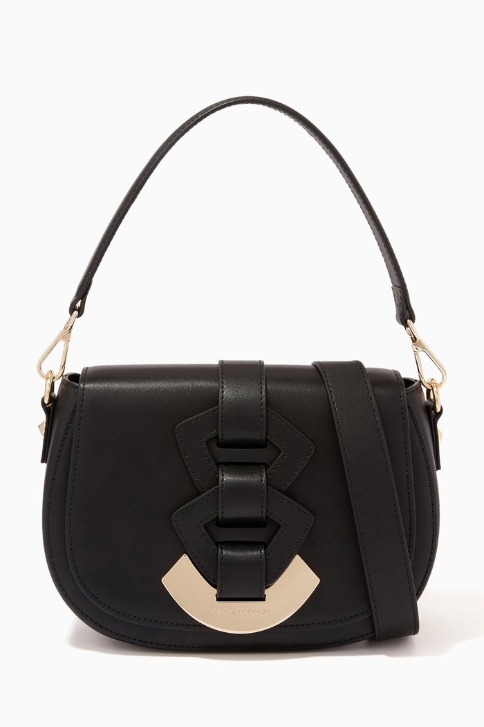 

Small Xena Shoulder Bag in Calfskin, Black