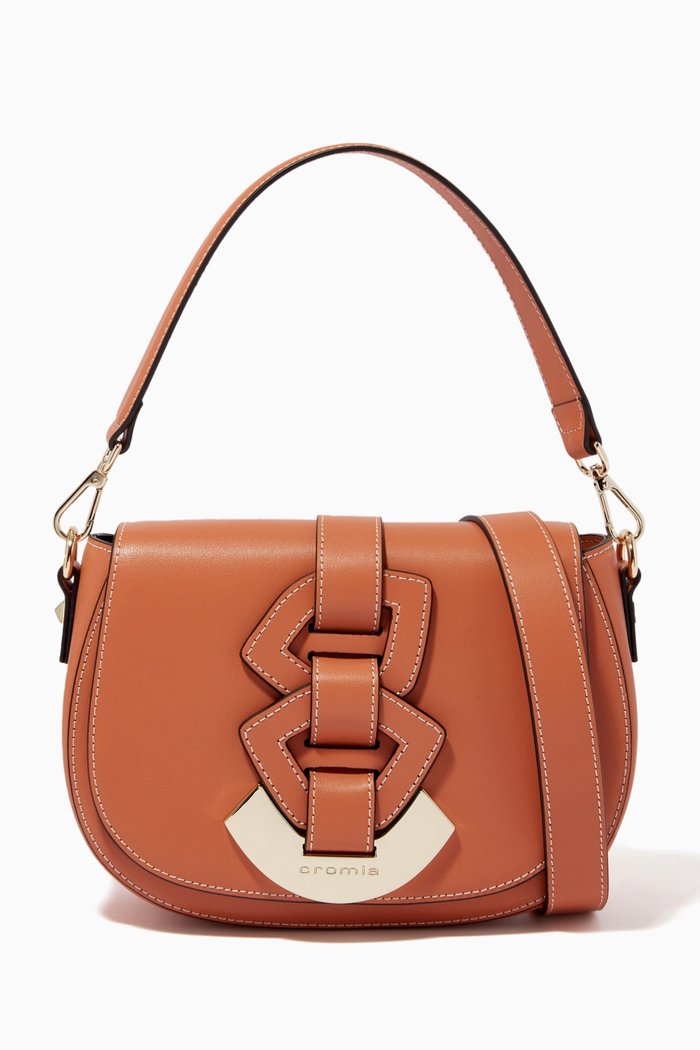 

Small Xena Shoulder Bag in Calfskin, Brown