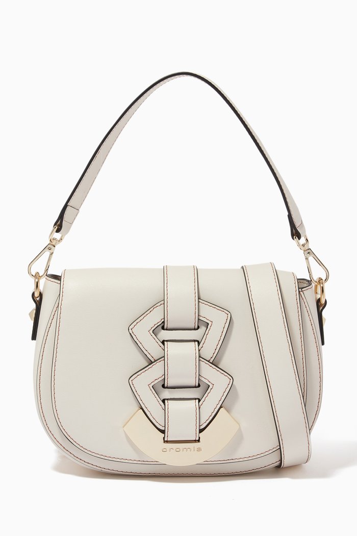 

Small Xena Shoulder Bag in Calfskin, Neutral