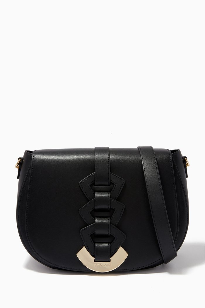 

Medium Xena Shoulder Bag in Calfskin, Black