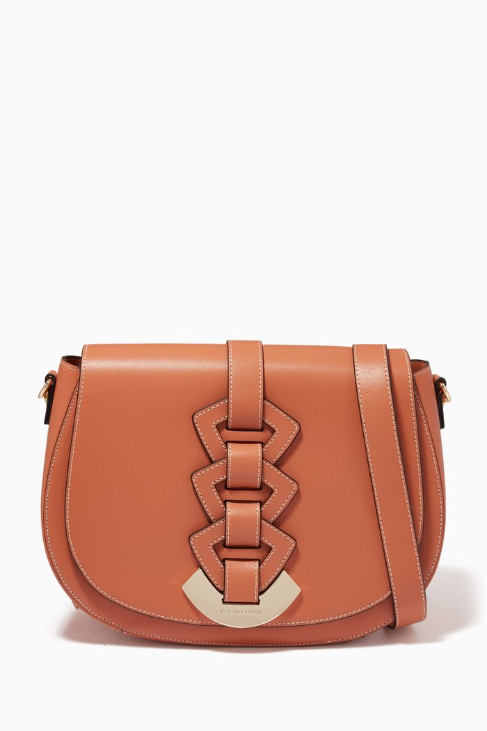 

Medium Xena Shoulder Bag in Calfskin, Brown