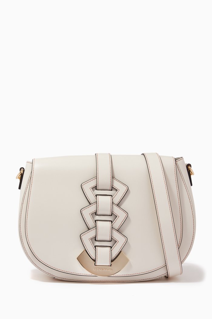 

Medium Xena Shoulder Bag in Calfskin, Neutral