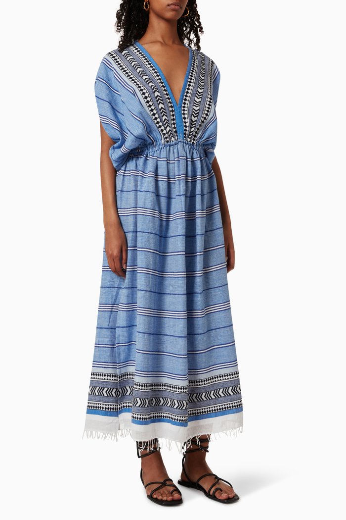 

Neela Plunge Dress, Blue