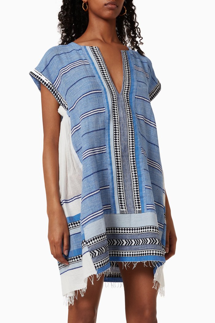 Neela Caftan Dress, Blue
