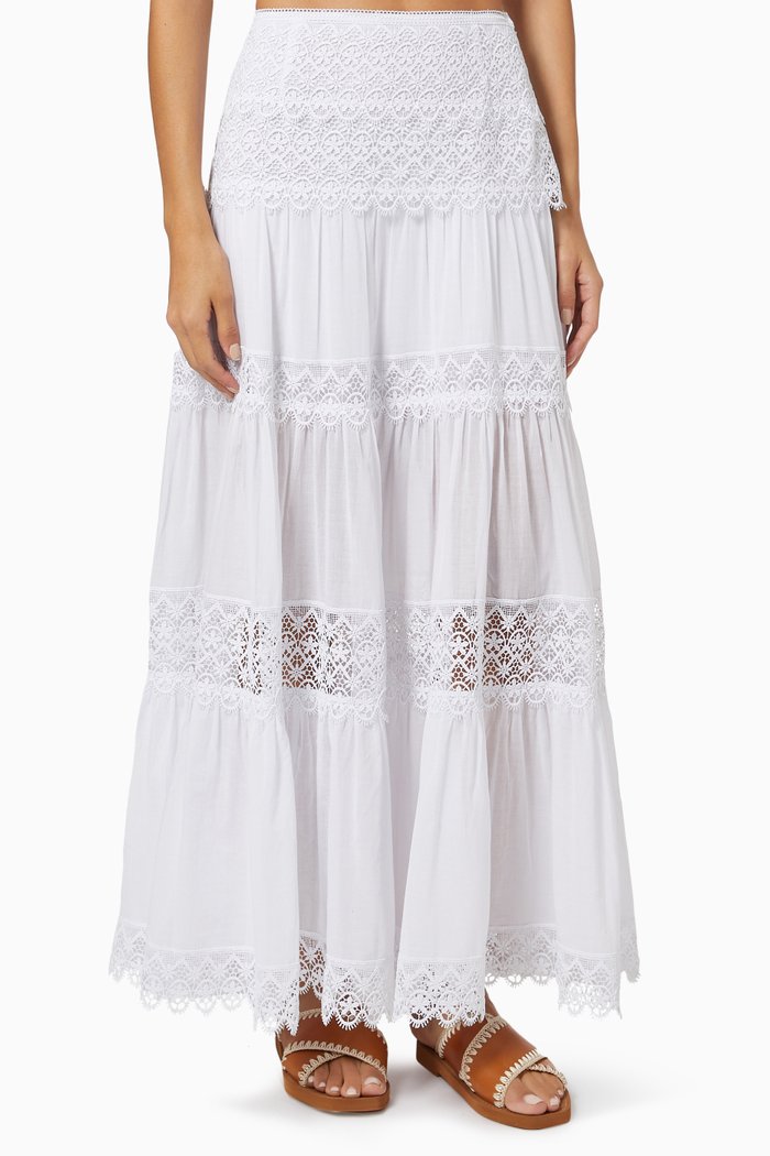 

Silke Skirt in Cotton Voile, White