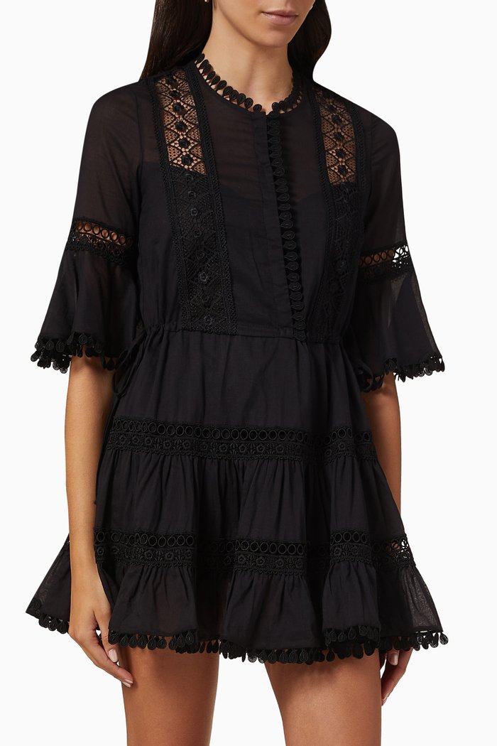 

Agatha Dress in Cotton Voile, Black