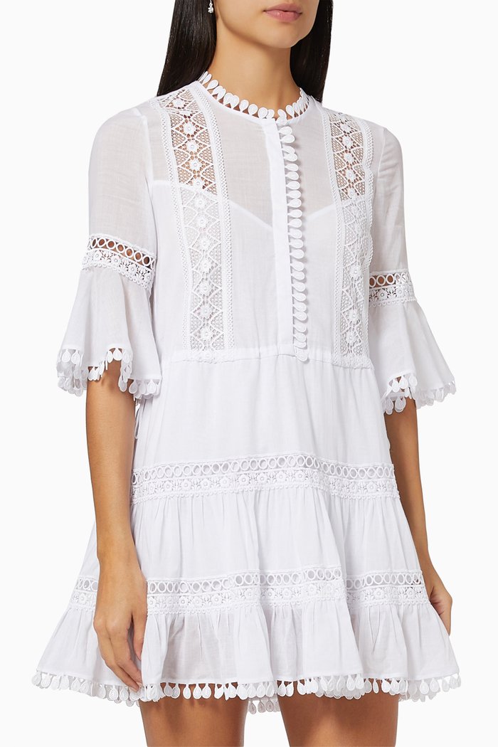 

Agatha Dress in Cotton Voile, White