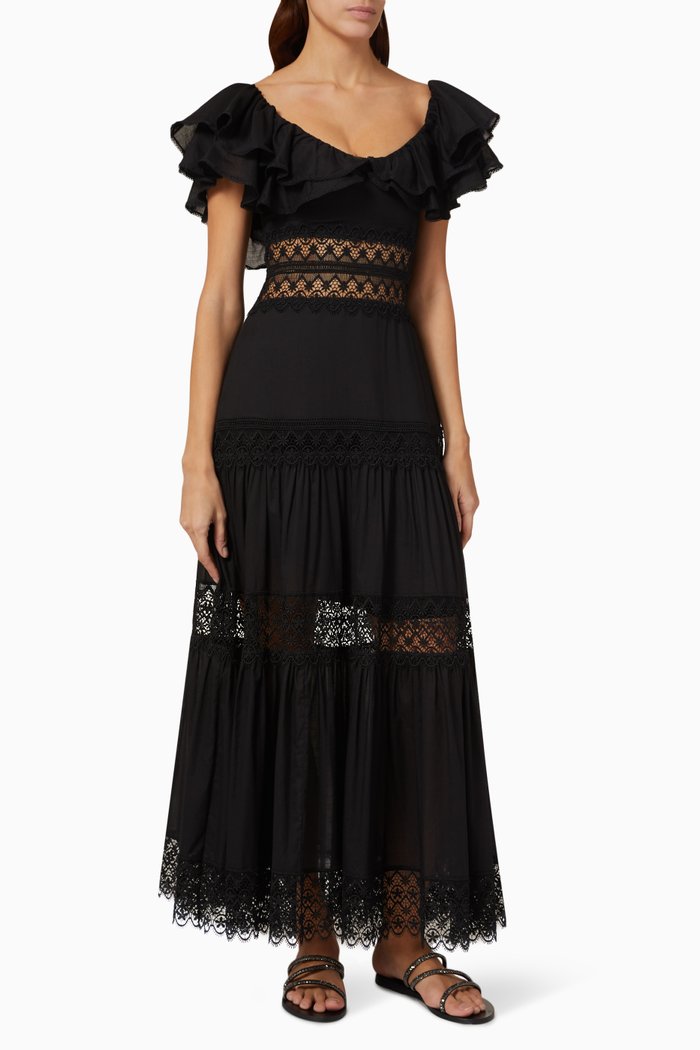 

Florence Dress in Cotton Voile, Black