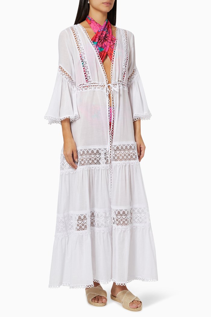 

Glen Kaftan in Cotton Voile, White