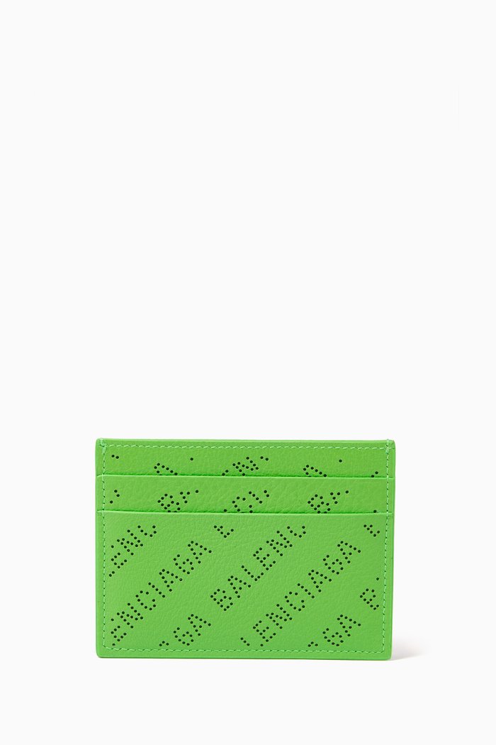 

Cash Card Holder in Grained Calfskin, Green