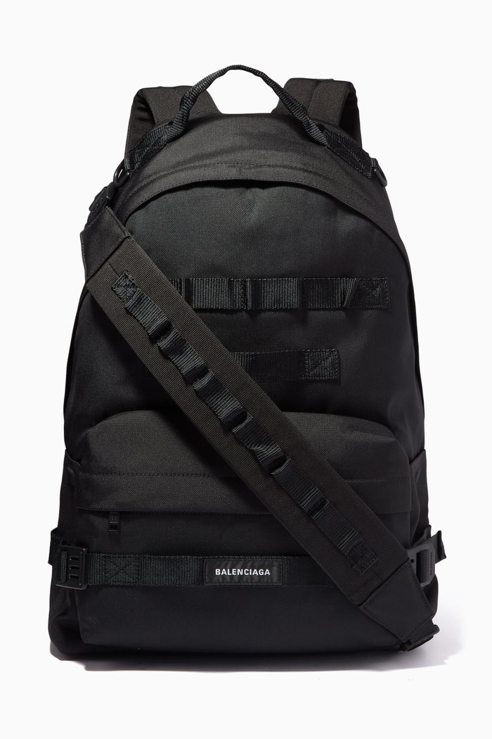 

Army Multicarry Backpack in Recycled Nylon, Black