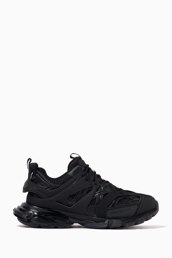 

Track Clear Sole Sneakers in Mesh & Nylon, Black