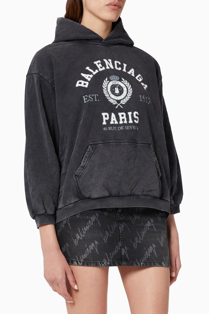 

College 1917 Hoodie in Medium Fleece, Black