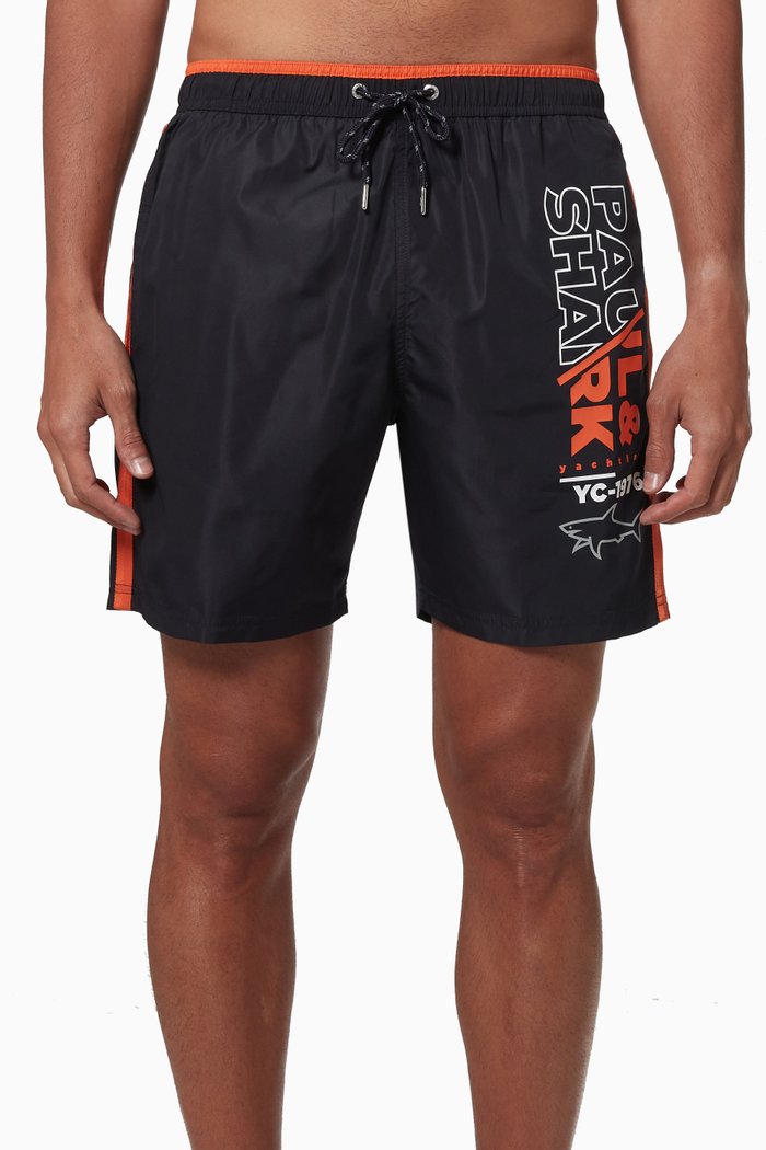 

Printed Swim Shorts in Nylon, Blue