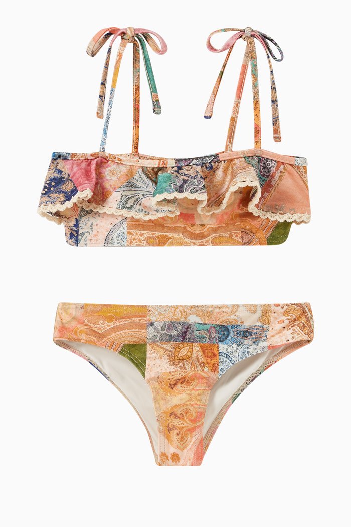 Anneke Frilled Two-piece Bikini, Multicolour