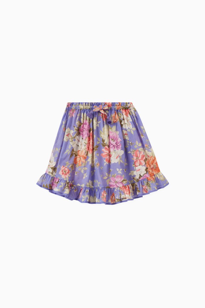 

Pattie Flounce Skirt in Cotton, Multicolour