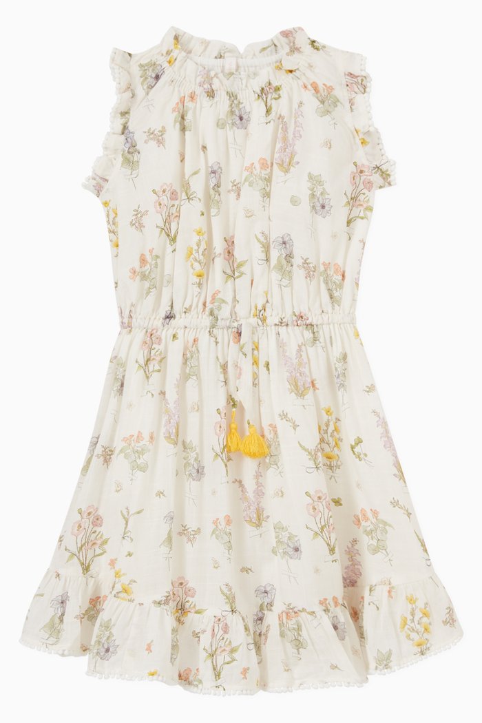 Jeannie Flip Dress in Cotton, Neutral